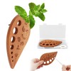 Wooden Herb Stripper Tool 8-Hole Leaf Separator with Cleaning Brush