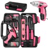 JENABOM Cordless Screwdriver Rechargeable 3.6V, Pink Tool Kit with Small