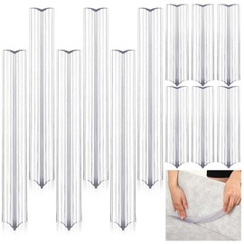 Yinkin Namalu Sofa Slipcover Grips Tucks 8 and 16 Sofa Cover Tucks Long Clear Couch Cover PVC Anti Slip Slipcover Tuck Grips for Sectional Couch Covers Recliner Chair Cushion Armchairs(12 Pieces)