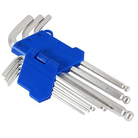 Mikels JAB-7M Juego de Llaves Hexagonales Allen Milimtricas, Punta de Bola, 7 Piezas                                                                  