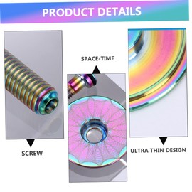 KOMBIUDA 1set Colorful Titanium Alloy Bike Headset Stem Caps Screws and Lightweight Bicycle Accessory for Mountain and Road Bikes
