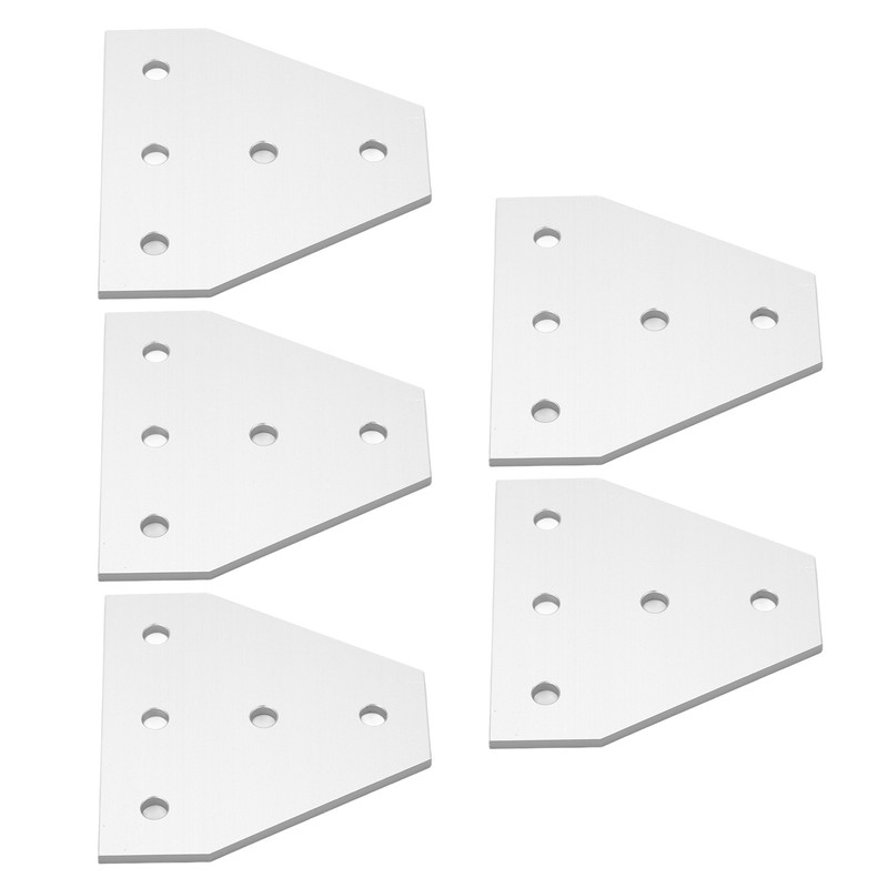 5PCS Flat Tie Plate Aluminum Alloy 5 Holes Compression Resistance