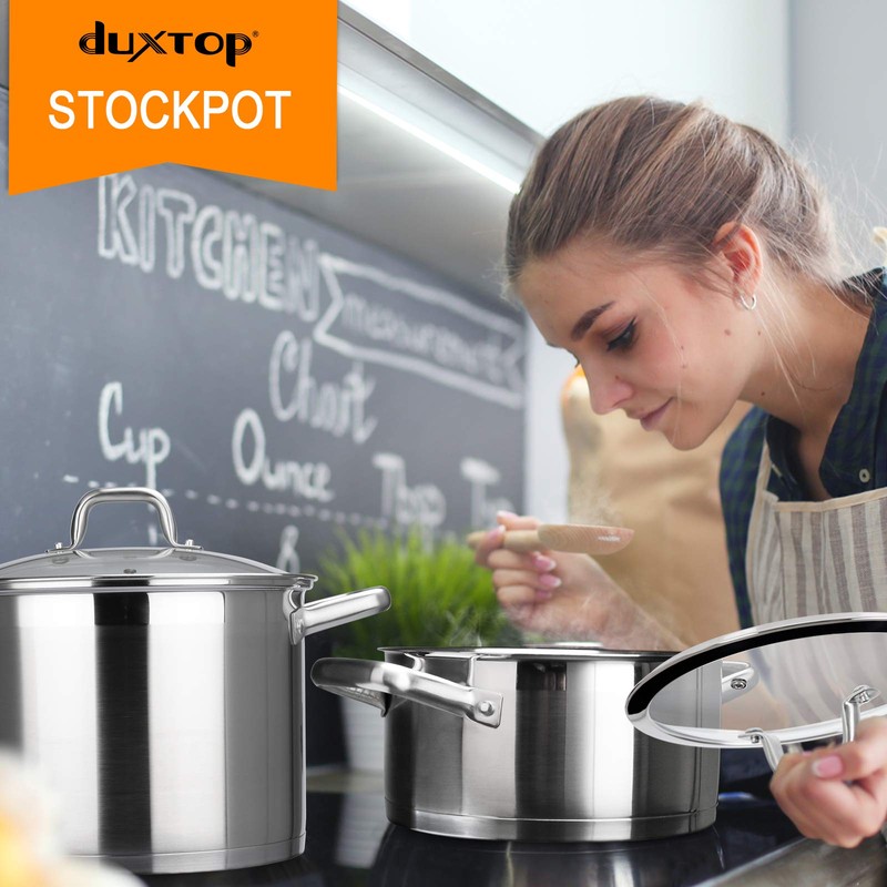 Duxtop Professional Stainless Steel Cookware Induction Ready Impact-bonded Technology (4.2Qt
