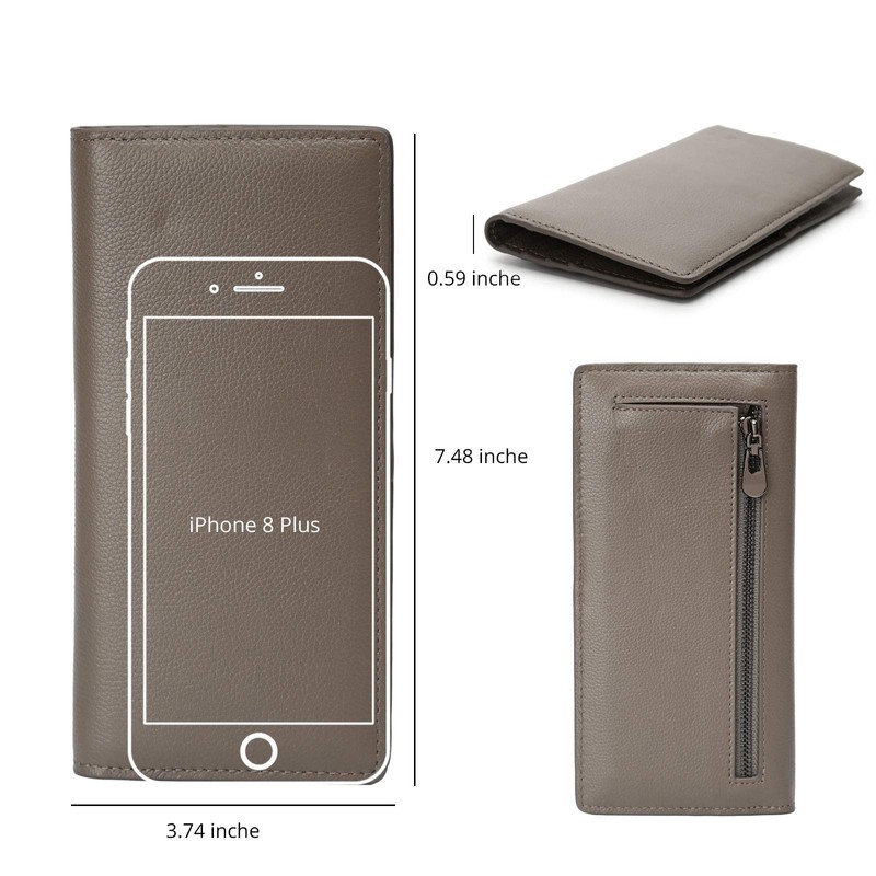 Bveyzi Ultra Slim Thin Leather RFID Blocking Credit Card Holder