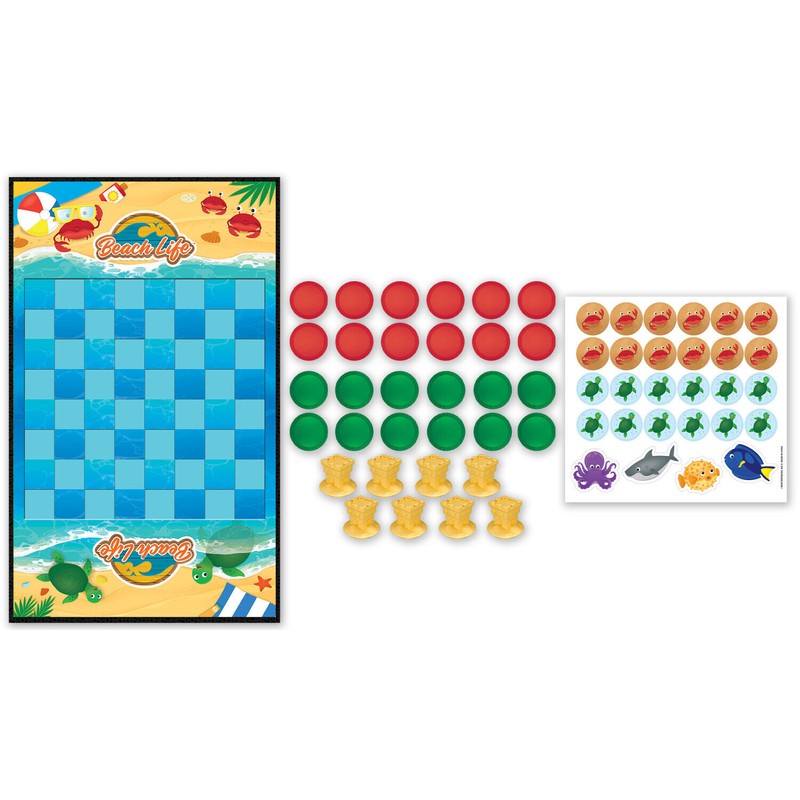 MasterPieces - Beach Life Checkers Board Game