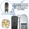 QPQ 2-in-1 Professional Garlic Press, Aluminum Kitchen Tool with Built-in