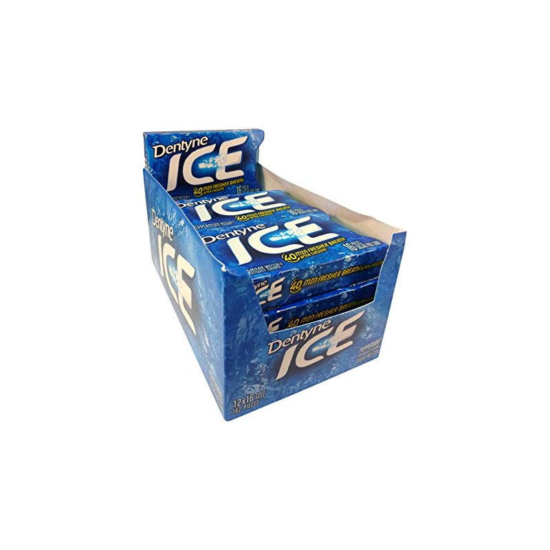Dentyne Ice Gum Club Pack, Peppermint, 16 Pieces, 12 Count