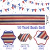 LANGFON 4th of July Fabric Ribbon Patriotic Decor Red Blue