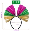 Doneace Mardi Gras Headband Sparkle Purple Green Gold Hairband Fat