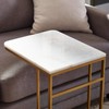 SEI Furniture Fallon Marble C table, Gold