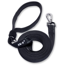 AK-9 Training Lead with Soft Padded Handle | 5m | Snap On 360° Swivel Clip| Available in Black | Ideal for Recall Training