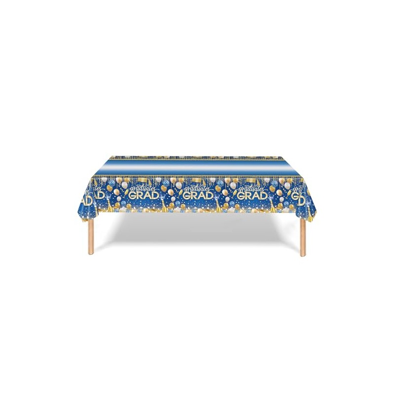 3pcs Graduation Tablecloth Disposable, 54in x 108in Graduation Decorations for