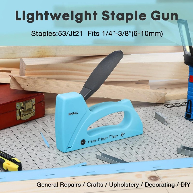 SHALL Light Duty Staple Gun Kit – JT21 Staples (¼,