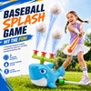 Shark Water Sprinkler Toy, 4-in-1 T Ball Splash Game for