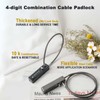 Tcyoatoa Cable Locks with Combination, 23-3/5 Inches Braided Steel Locking