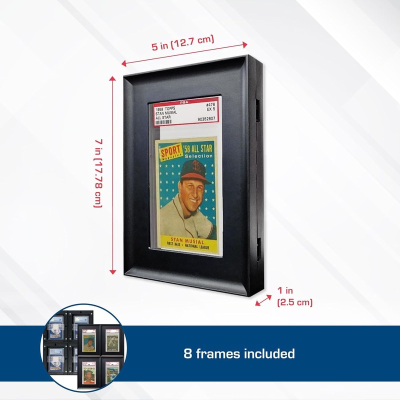 BCW Interlocking Graded Card Frames - Black - Pack of