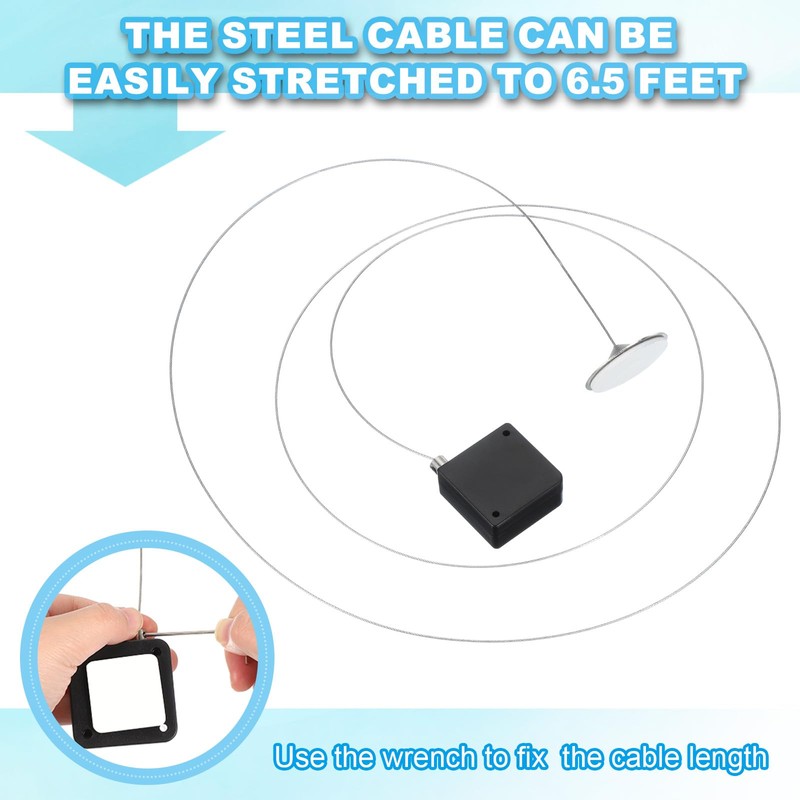 PATIKIL 3.3 Ft Retractable Remote Control Tether, 4 Pcs Square