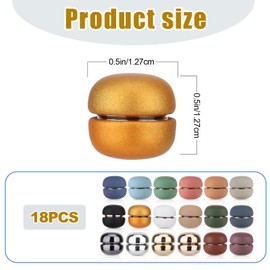 18pcs Hijab Magnetic Pins, Colorful Pinless Magnetic Hijab Pins Scarf Magnetic Pin Pinless Magnet Pins for Women Hijabs Clothes Scarves (Round Style)