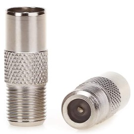 IRYNA 2 Pcs TV Aerial Coaxial Cable F-Connectors Adapter F Socket Female to Coax Plug Male TV Aerial Connector Adaptor for Cable Lead