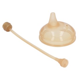 Weighted Straw Silicone Nipple Replacement Accessory Anti Choking Anti Flatulence Wide Neck Soft Spout Straw Nipple Duck Mouth Weighted Straw 6‑12 Months