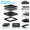 EXCMARK 2 Pack 4x4 Solar Post Cap Lights Outdoor Waterproof