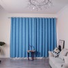 Polyester Window Curtain Shade Blackout Panels Drapes with Perforation (Light