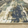 Homeroots 8' Beige And Blue Abstract Runner Rug