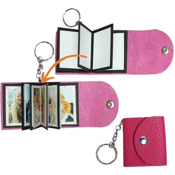 Mini Photo Keychain, DIY Small Custom Leather Memory Photo, Picture