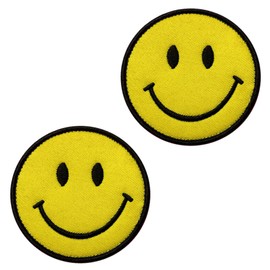 Pack of 2 Happy Funny Patch Removable Patches with Nylon Tactical Military Flag Patch Application for Bags Jacket Backpacks Outdoor Vest Clothing Baseball Cap