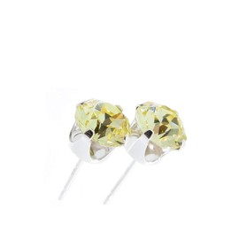 pewterhooter London Collection Women's Sterling Silver Sparkling Jonquil Stud Earrings.