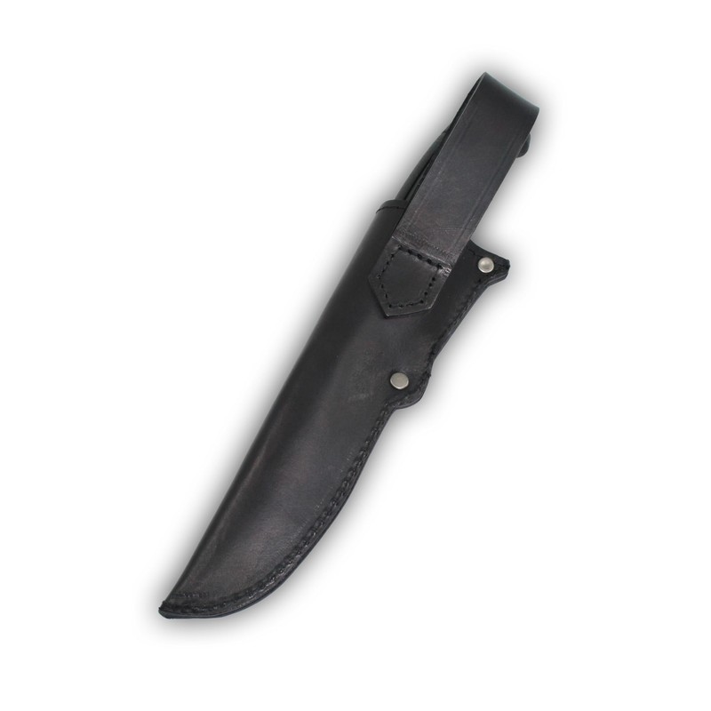 Barsony Black Leather Knife Sheath for Mora Knives