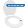 J&V Textiles Embroidered Soft Round Toilet Seat With Easy Clean
