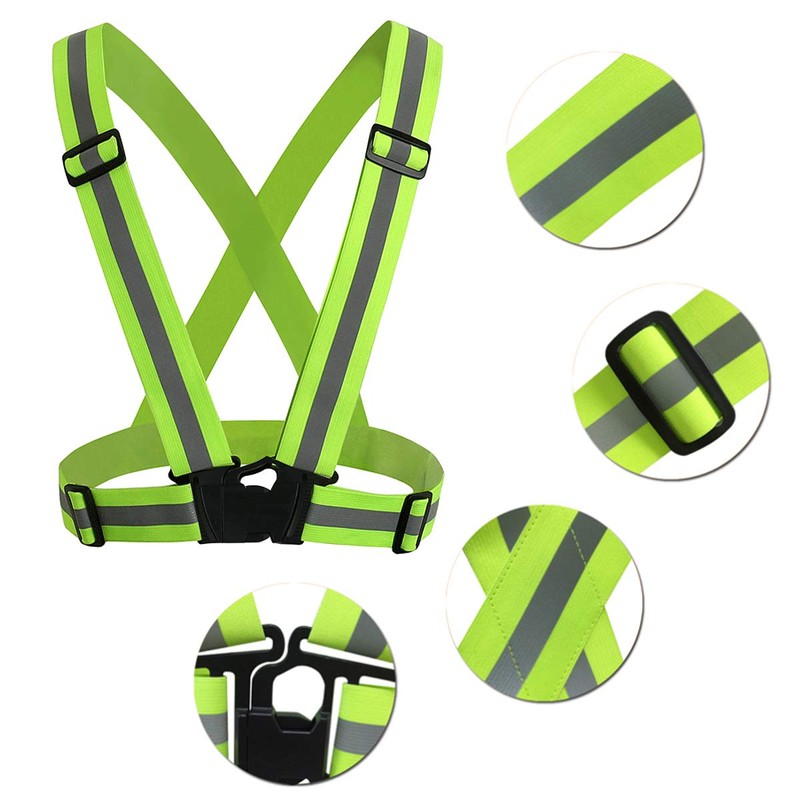 TRIXES Unisex Adjustable High Visibility Vest - Reflective Safety Harness