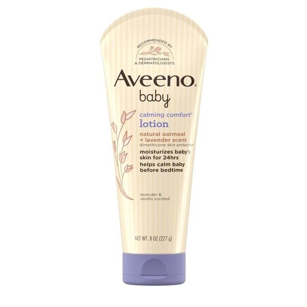 AVEENO Baby Lavender & Vanilla Calming Comfort Lotion 8 oz (4 Pack)