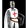 White Knight Templar Figure with Shield and Sword | Templar