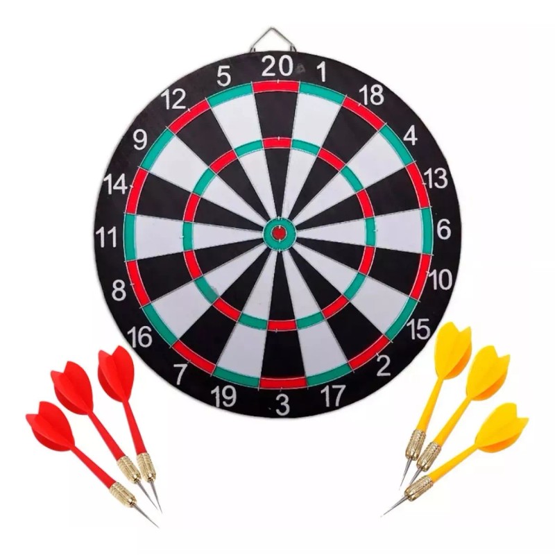 KFMX Tiro Al Blanco Juego De Dardos Tablero 6 Dardos