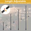 String Light Poles for Outside Deck 2 Pack 8FTHeavy Duty