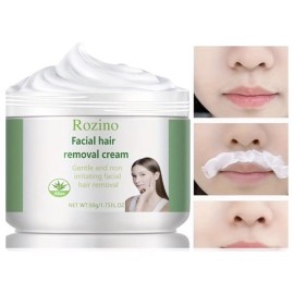 Rozino Facial Hair Removal Aloe Vera Cream  1.75 FL OZ for Normal Skin Type