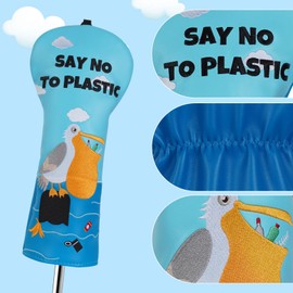 Spider Boss Golf Club Covers Blue Pelican Driver Covers Fairway Wood Headcover Hybrid(UT) Cover Fairway(FW) Headcover Blade Putters Cover Mallet Putters with Eco-Friendly Design (for Fairway)