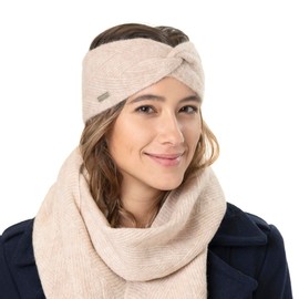 Seeberger Ricarda Scarf with Alpaca Wool Women's Scarf Winter Scarf Wool Scarf Knitted Scarf (One Size - Grey), gray