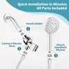 BRIGHT SHOWERS All Metal Handheld Shower Head Holder, Adjustable Shower