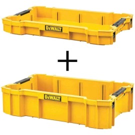 DEWALT TOUGHSYSTEM 2.0 Shallow Tool Tray and TOUGHSYSTEM 2.0 Deep Tool Tray