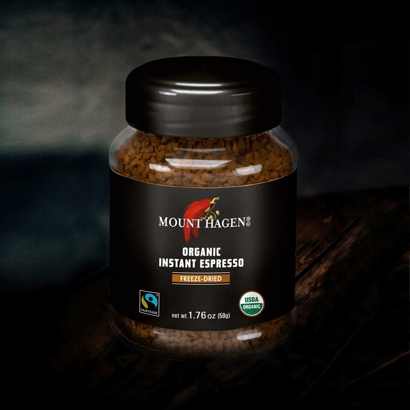 Mount Hagen Instant Espresso Coffee 3 Pack, Eco-friendly Organic Espresso