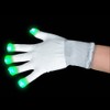 Flashing Panda LED Raver Gloves, 6 modes, RGB Multicolor, White