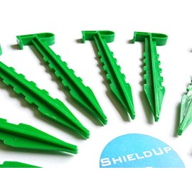 ShieldUp Long Strong Garden Pegs - 15cm length - ideal for pegging weed matting, tarpaulins & garden netting