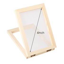 CENPEK Ancient Paper Making Method Wooden Paper Making Crafting Papermaking Mould Frame Screen for DIY Handcrafts Supplies 12.5x18cm