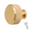 Decoranddecor Amelia Knurled 35mm Round Kitchen Cabinet Furniture Knobs Aluminium