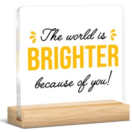 Friendship Gift Thank You Gifts for Women Men, Inspirational Gifts for Best Friends Bestie Soul Sisters Mom Teacher Mentor, Birthday Christmas Gift Ideas Acrylic Sign Home Office Desk Decor