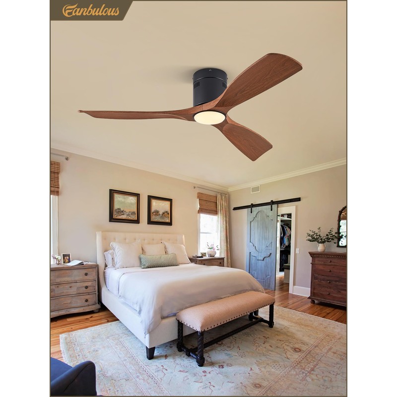 Fanbulous 52" Ceiling Fans with Lights and Remote Control,Modern Flush