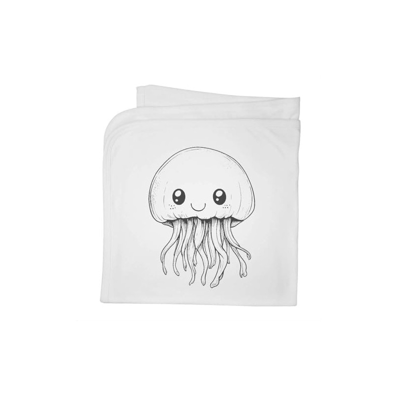 Azeeda 'Cute Jellyfish ' Cotton Baby Blanket/Shawl (BY00039878)